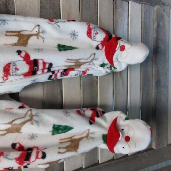 Baby Santa Christmas Fleece Fleece Footed Pajama | Carters | 3M - Picture 5 of 13